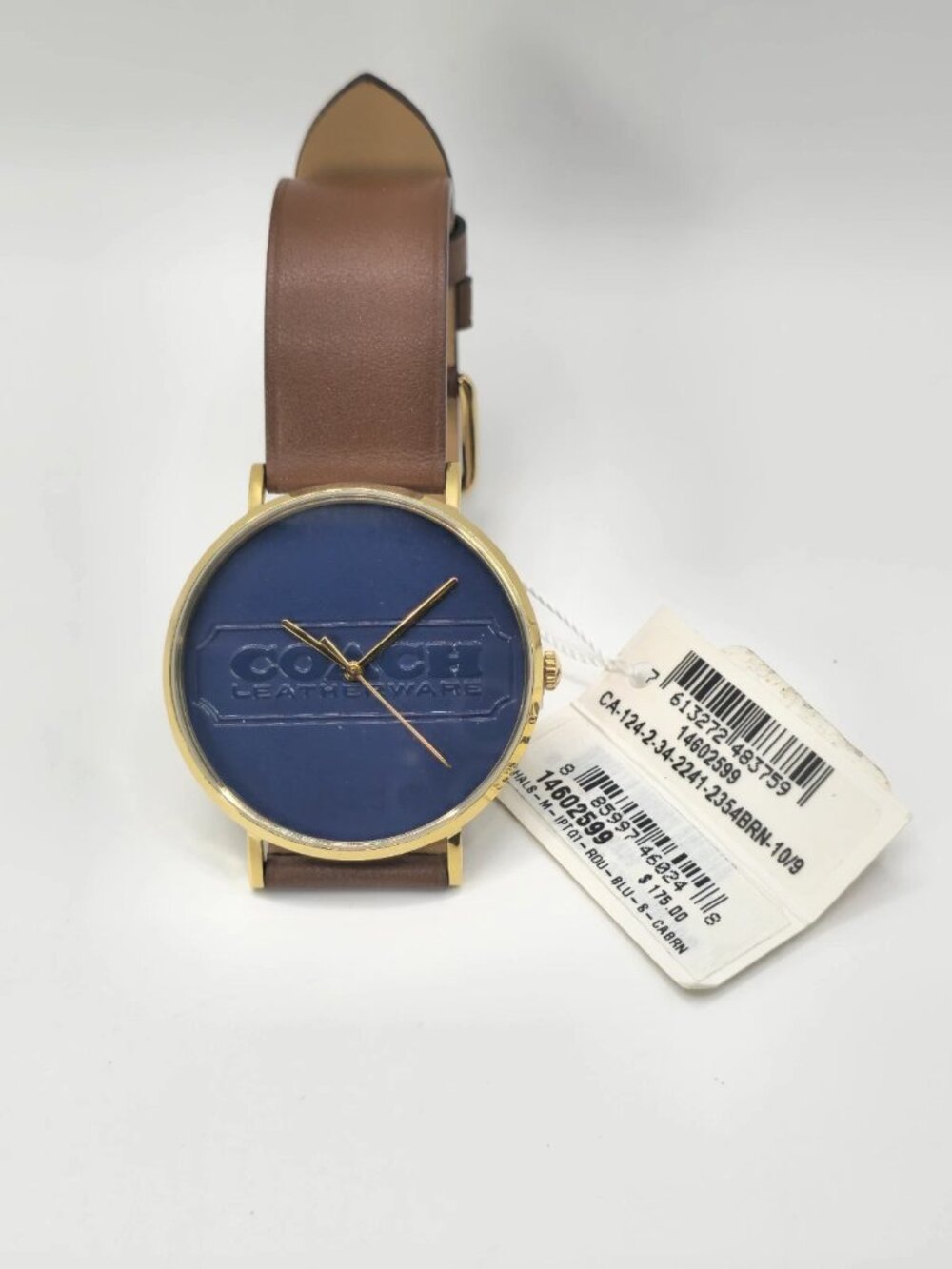 Coach 14602599 Men's Brown Leather Strap Quartz Watch
